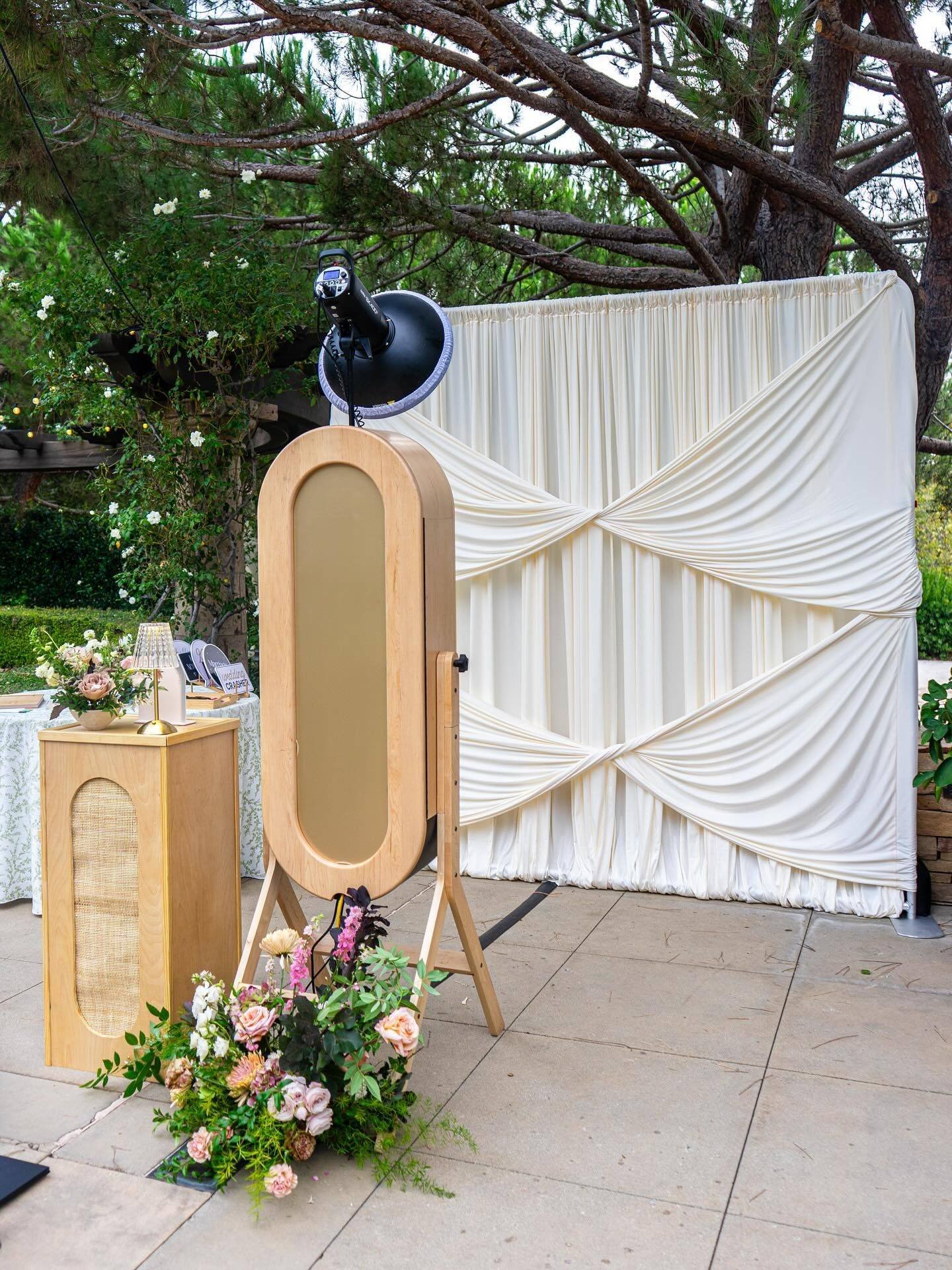 Open air photo booth set up at a wedding in Surrey, BC