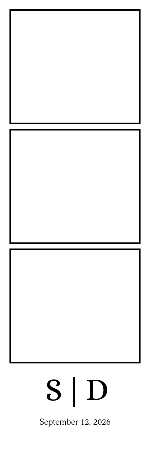 Photo booth print template 2 — custom 2x6 photo strip design