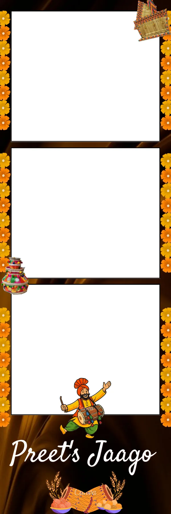 Photo booth print template 4 — custom 2x6 photo strip design