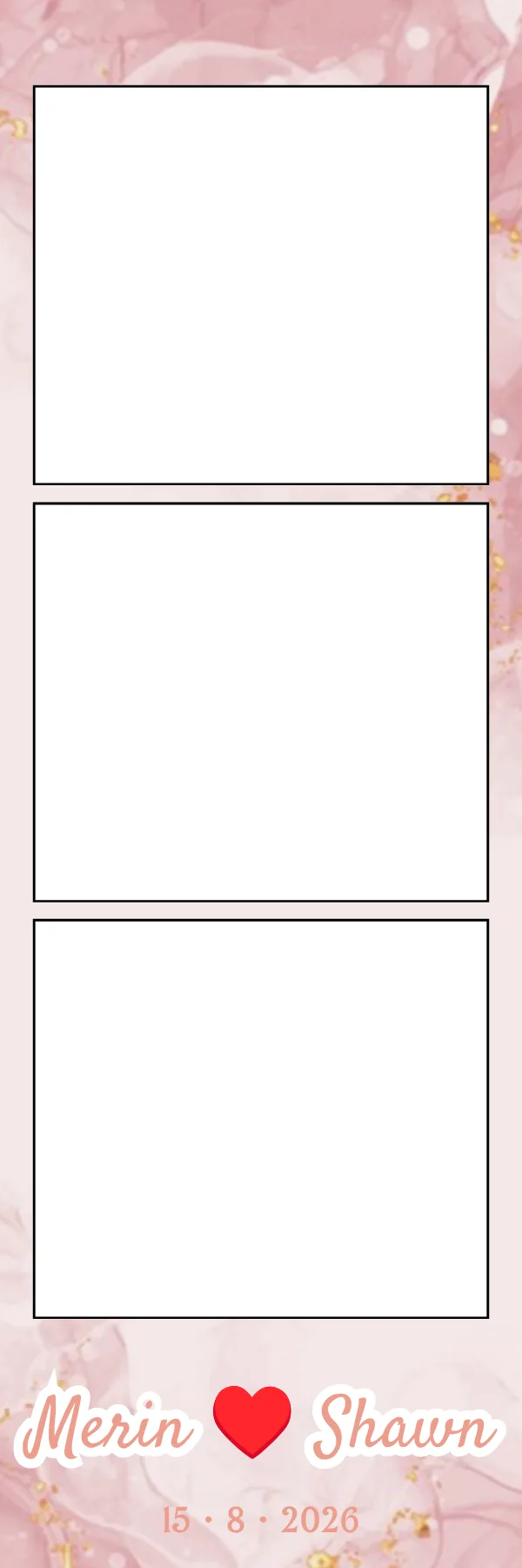 Photo booth print template 5 — custom 2x6 photo strip design