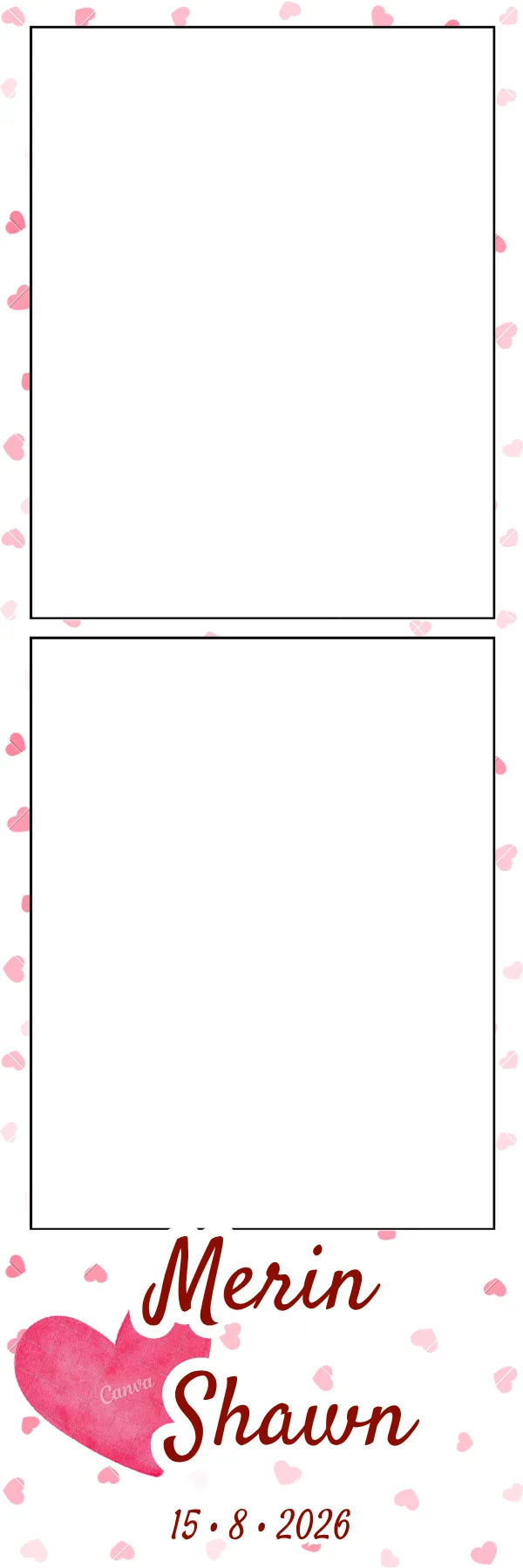 Photo booth print template 9 — custom 2x6 photo strip design