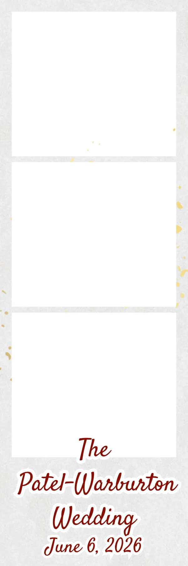 Photo booth print template 11 — custom 2x6 photo strip design