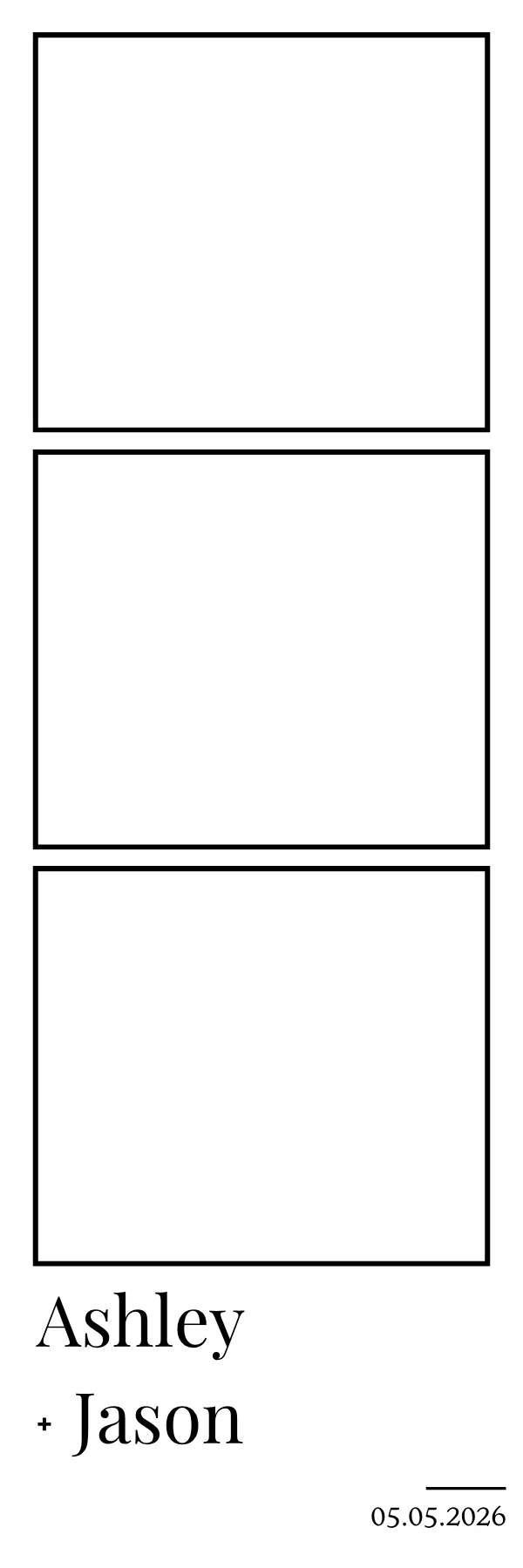 Photo booth print template 19 — custom 2x6 photo strip design