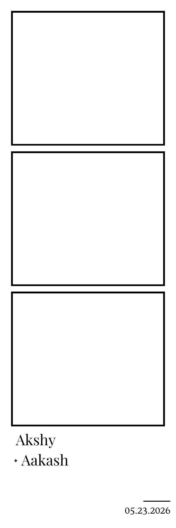 Photo booth print template 20 — custom 2x6 photo strip design