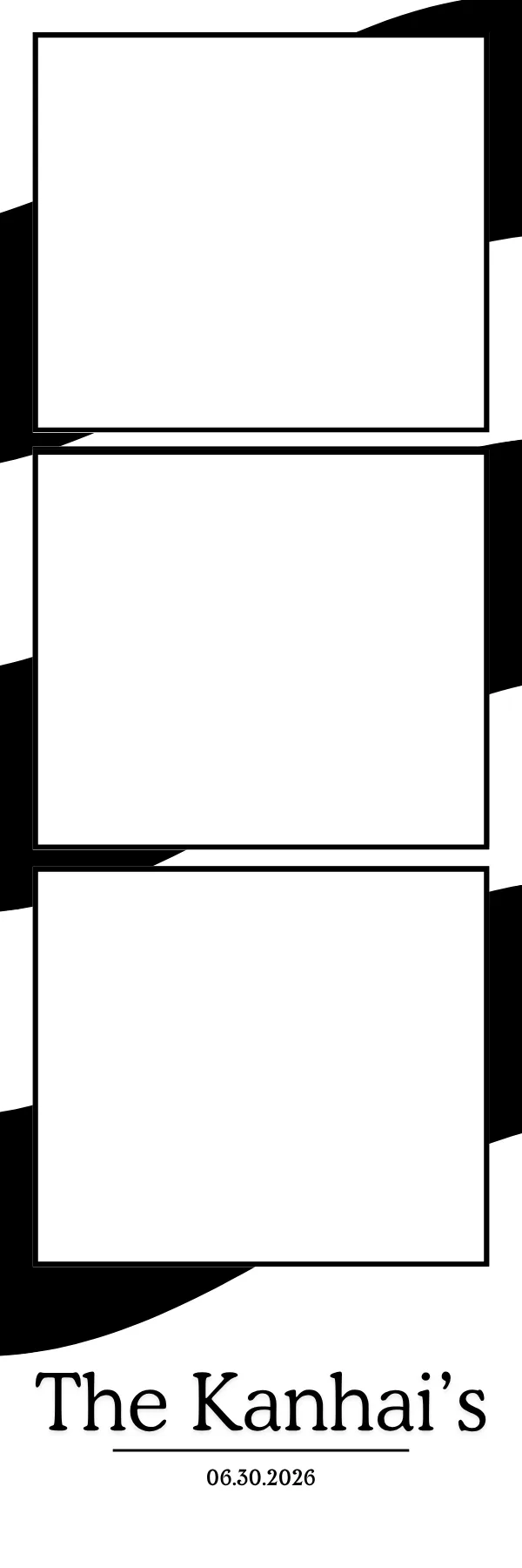 Photo booth print template 21 — custom 2x6 photo strip design