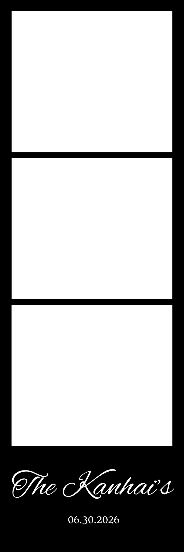 Photo booth print template 22 — custom 2x6 photo strip design