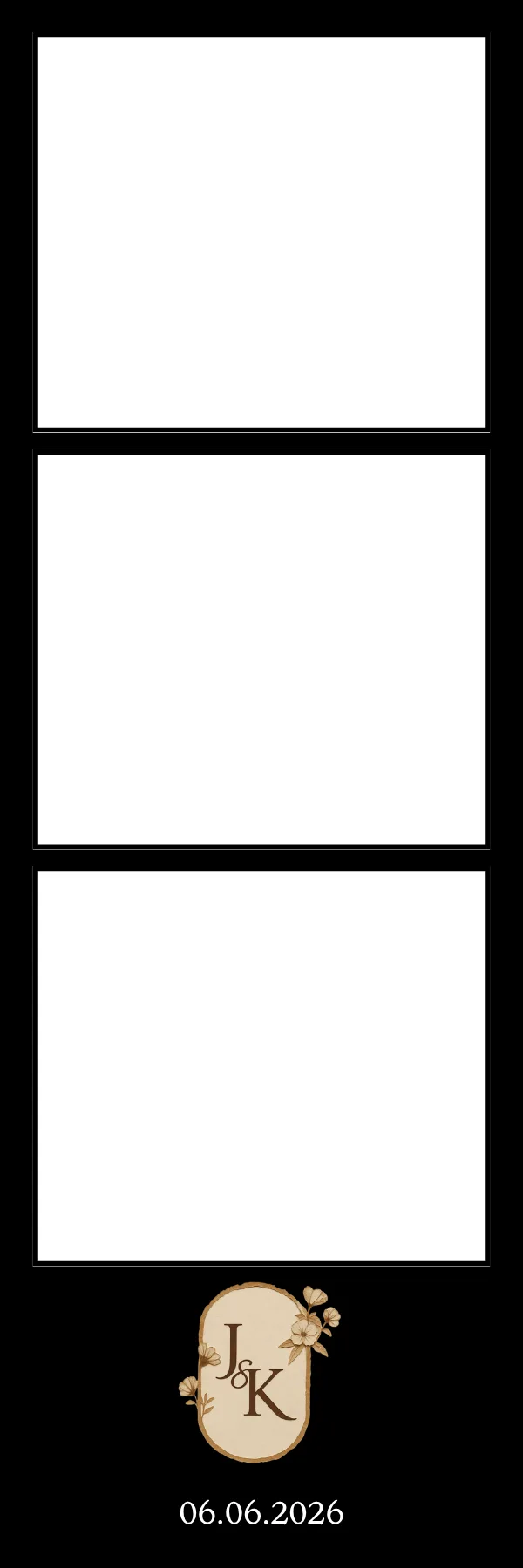 Photo booth print template 28 — custom 2x6 photo strip design