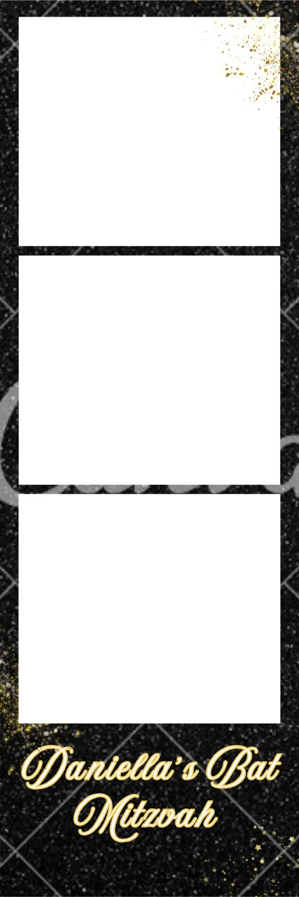 Photo booth print template 34 — custom 2x6 photo strip design