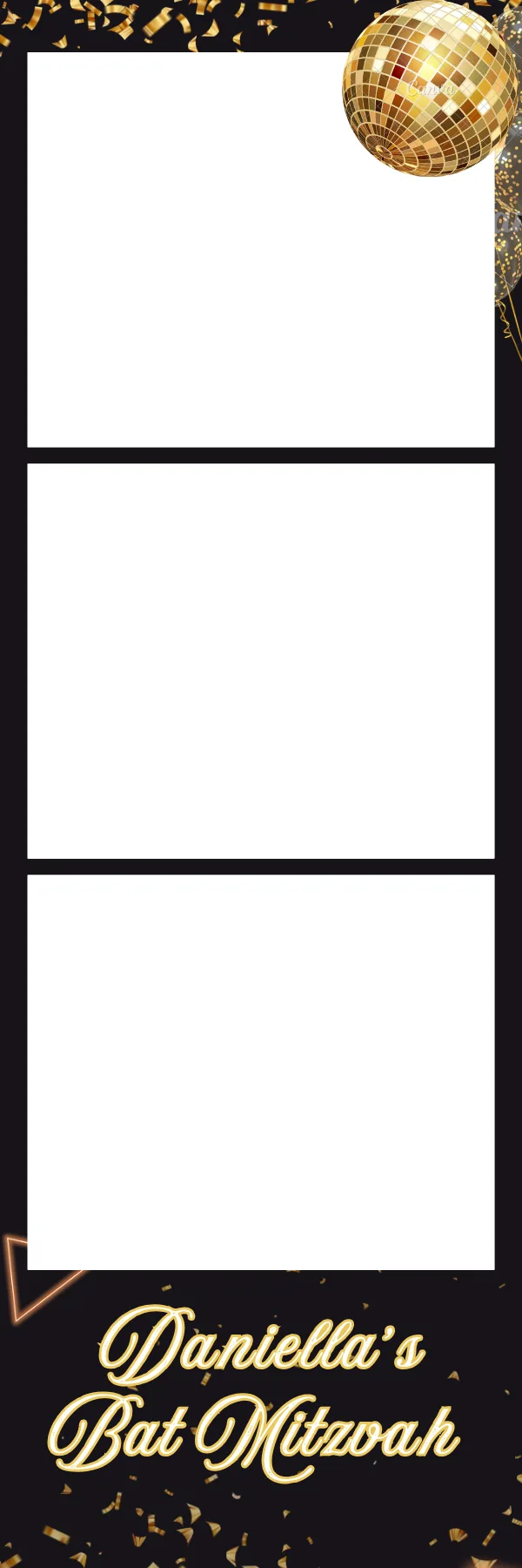 Photo booth print template 37 — custom 2x6 photo strip design