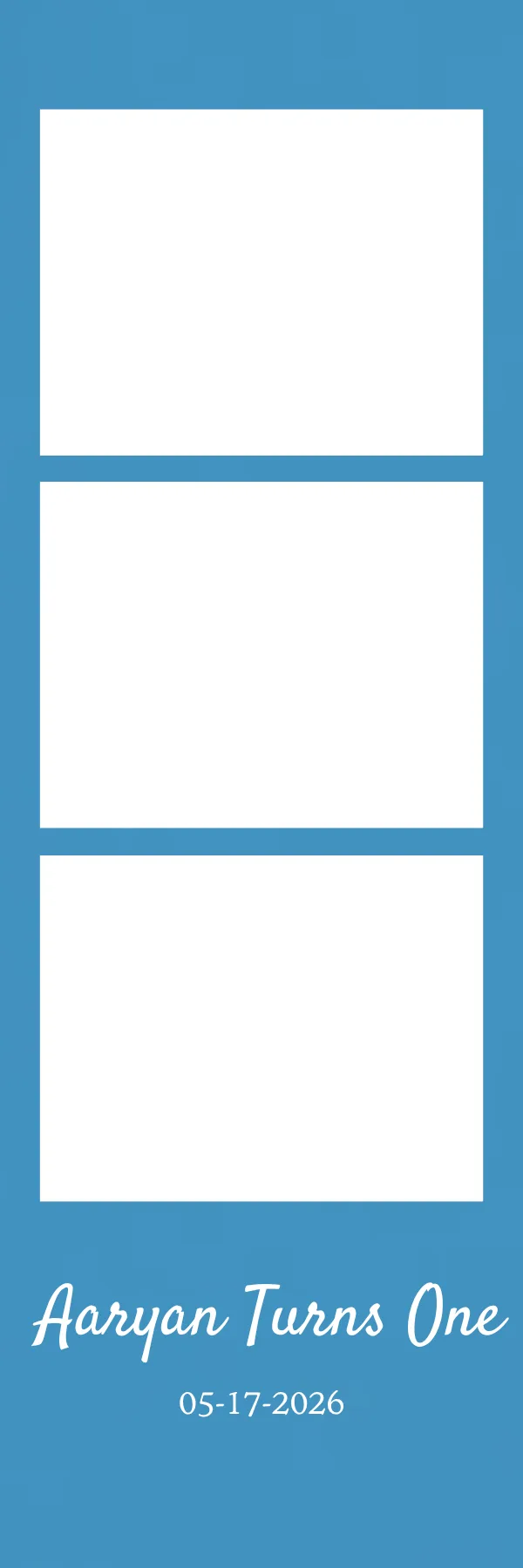 Photo booth print template 41 — custom 2x6 photo strip design
