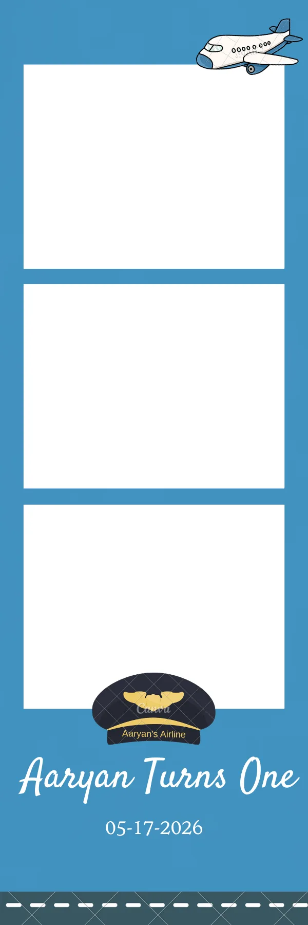 Photo booth print template 42 — custom 2x6 photo strip design