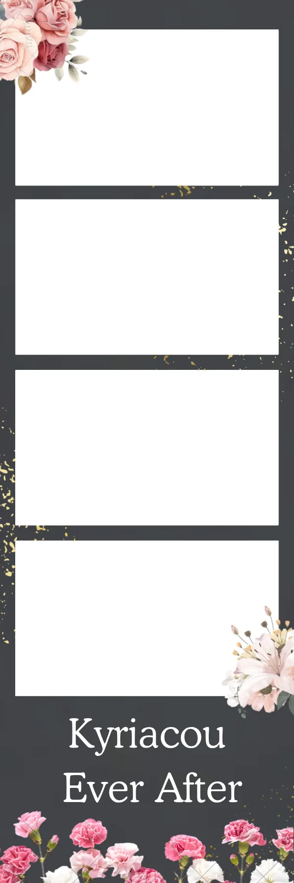 Photo booth print template 46 — custom 2x6 photo strip design