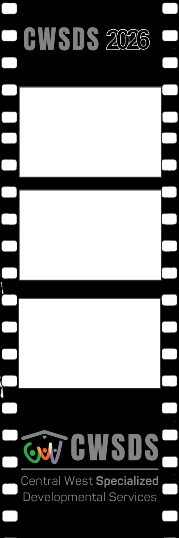 Photo booth print template 59 — custom 2x6 photo strip design