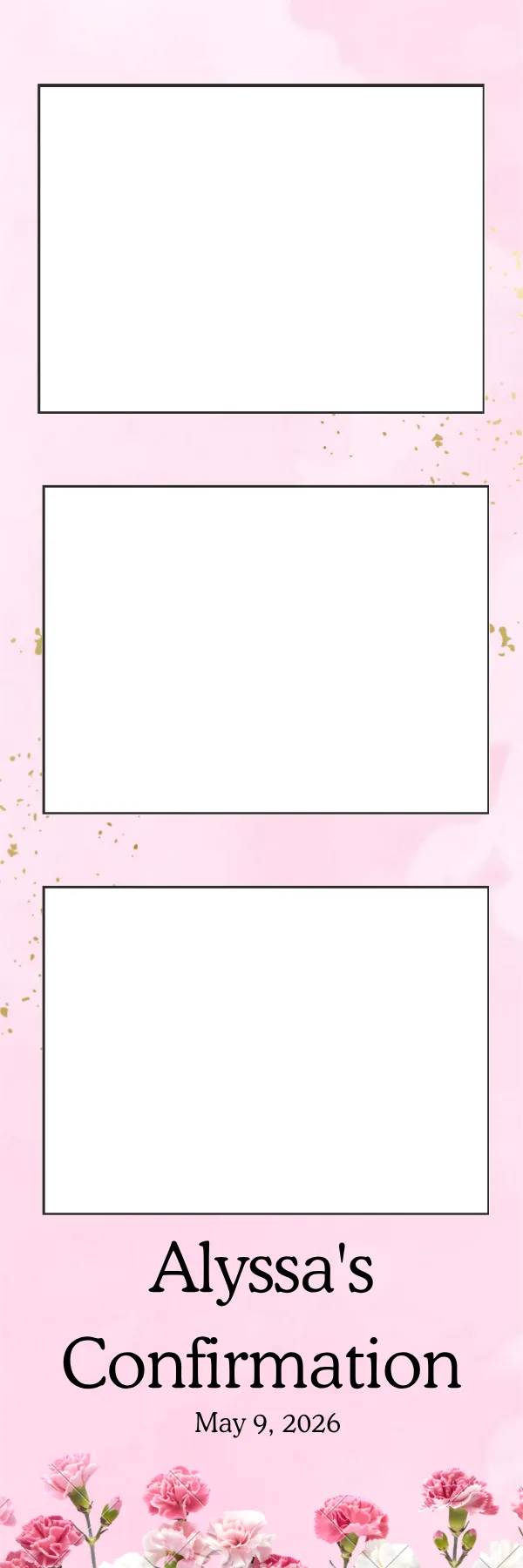 Photo booth print template 63 — custom 2x6 photo strip design
