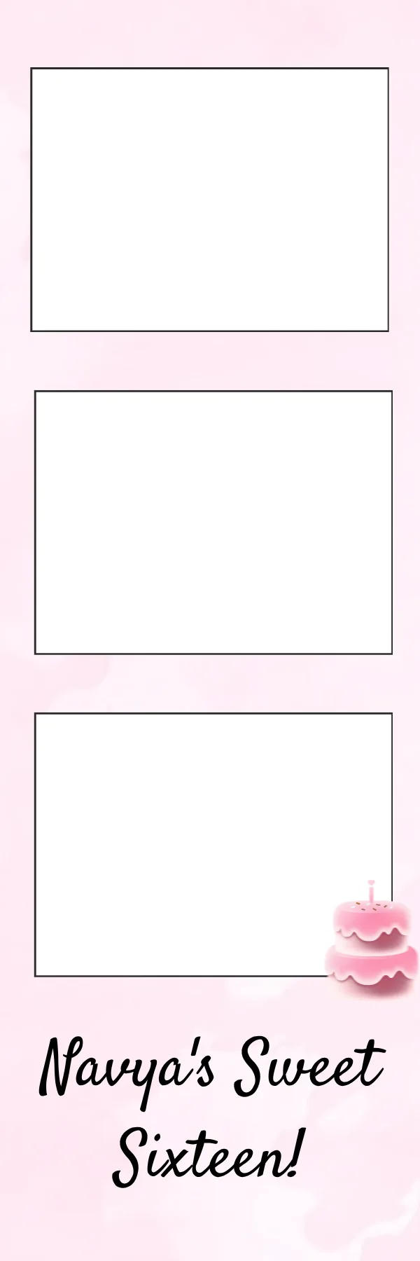 Photo booth print template 65 — custom 2x6 photo strip design