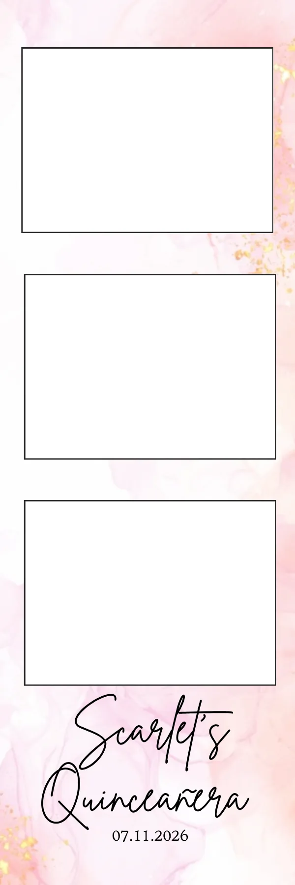 Photo booth print template 66 — custom 2x6 photo strip design