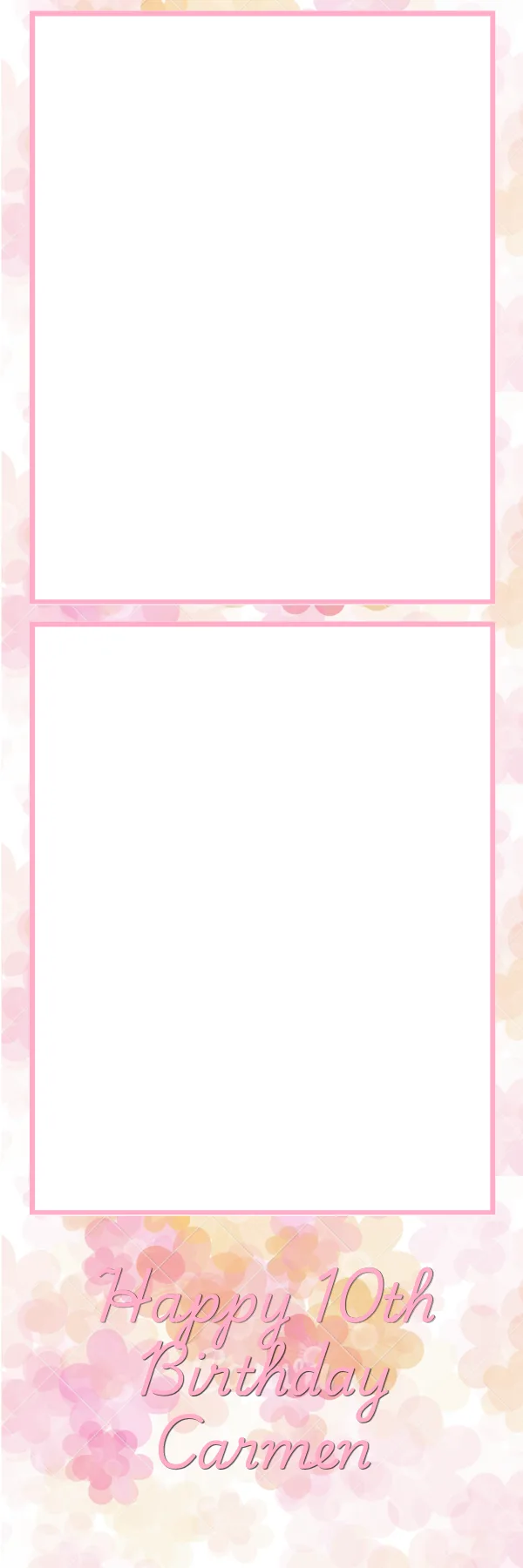 Photo booth print template 74 — custom 2x6 photo strip design