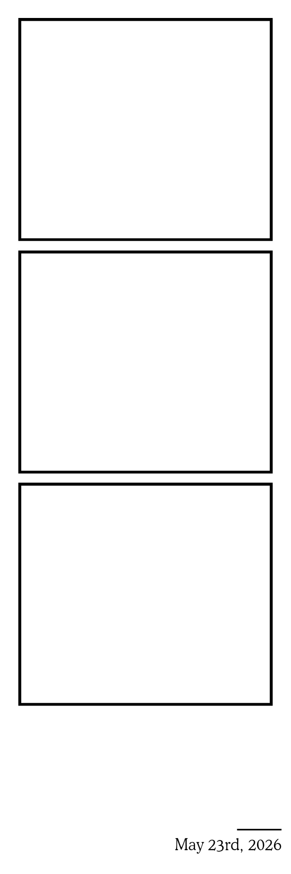 Photo booth print template 75 — custom 2x6 photo strip design