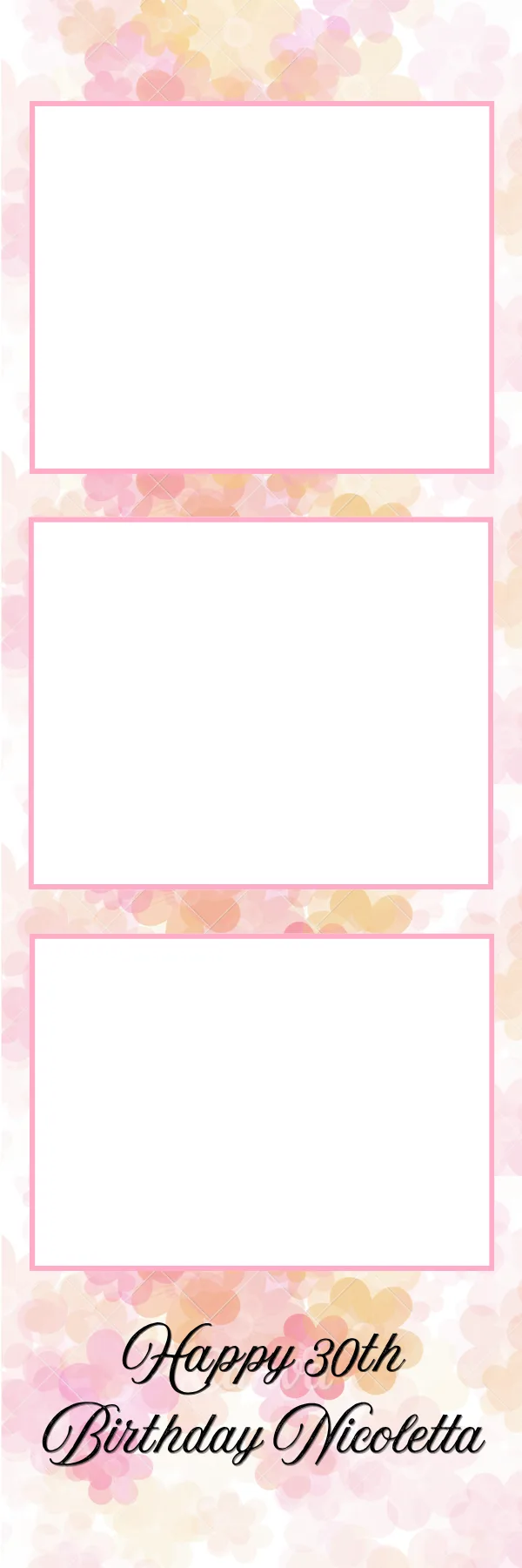 Photo booth print template 76 — custom 2x6 photo strip design