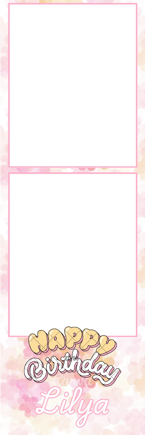 Photo booth print template 77 — custom 2x6 photo strip design