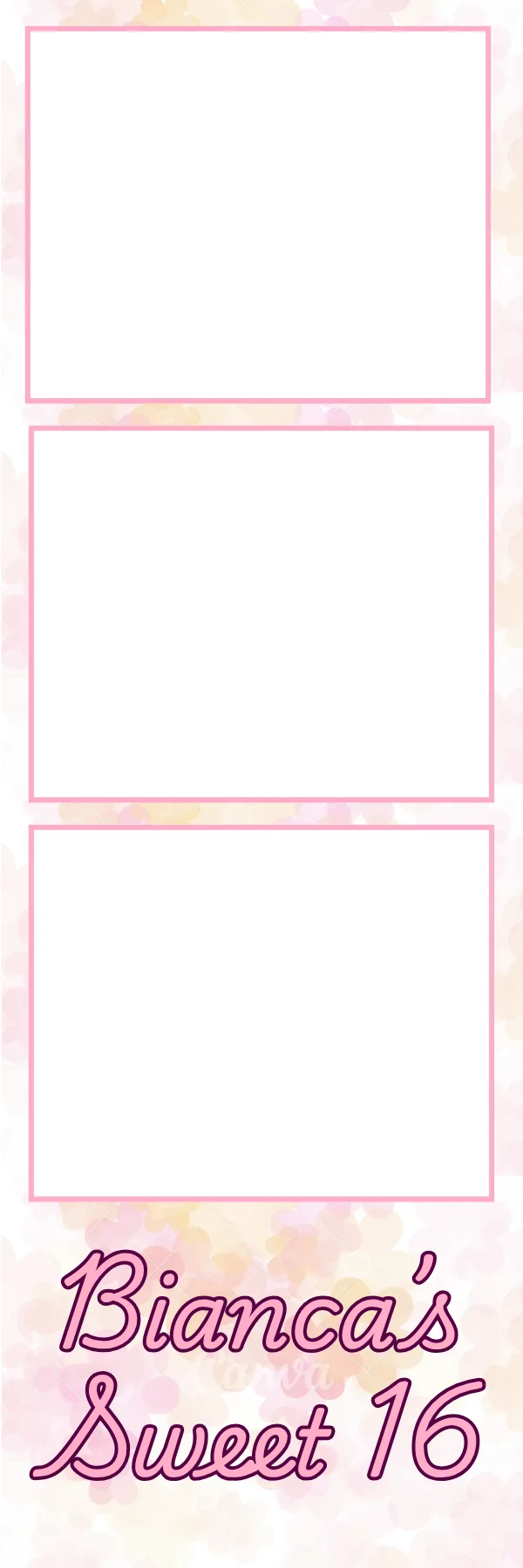 Photo booth print template 78 — custom 2x6 photo strip design