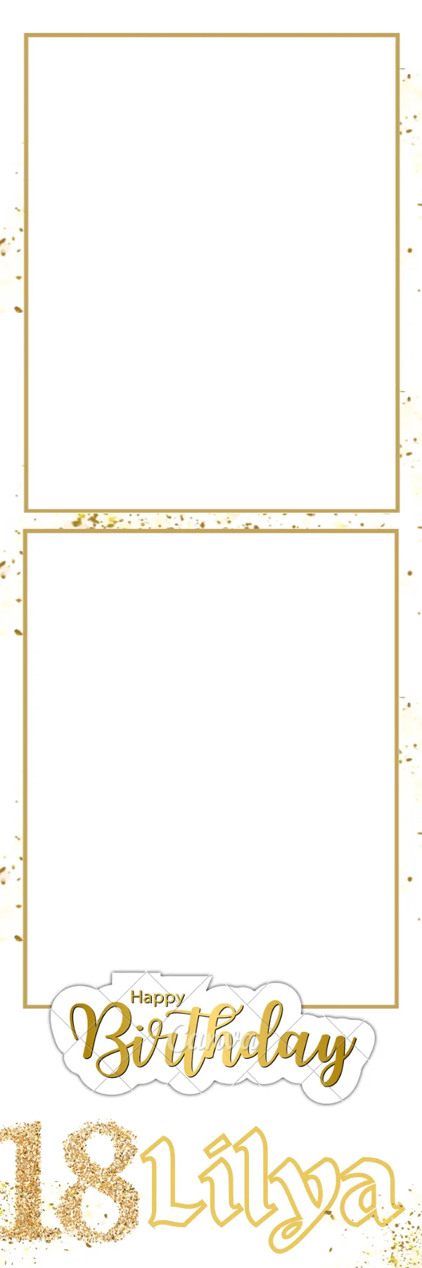 Photo booth print template 79 — custom 2x6 photo strip design
