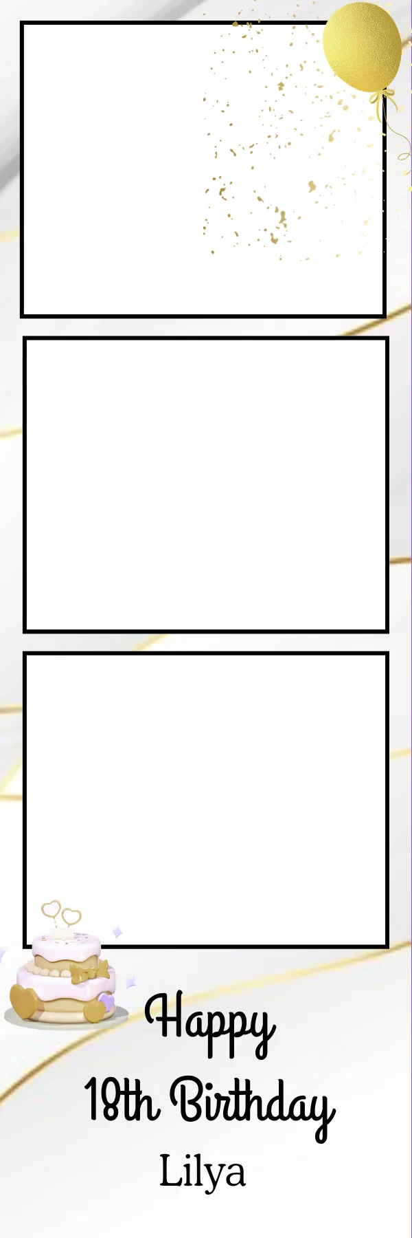 Photo booth print template 80 — custom 2x6 photo strip design