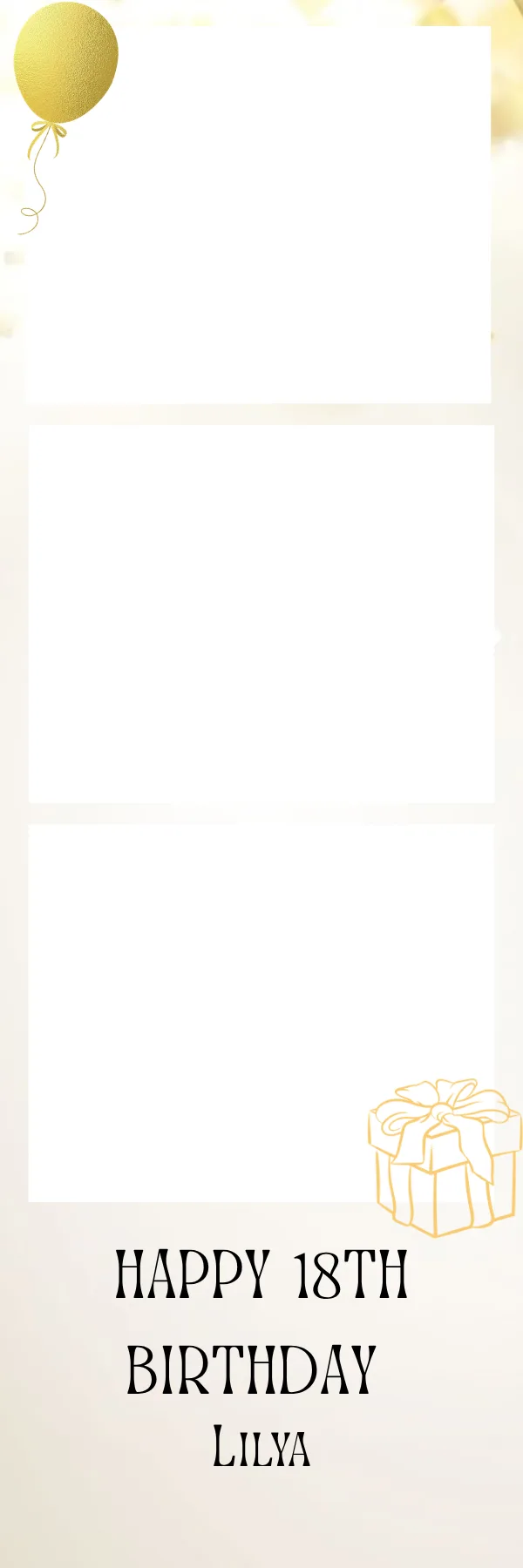 Photo booth print template 81 — custom 2x6 photo strip design
