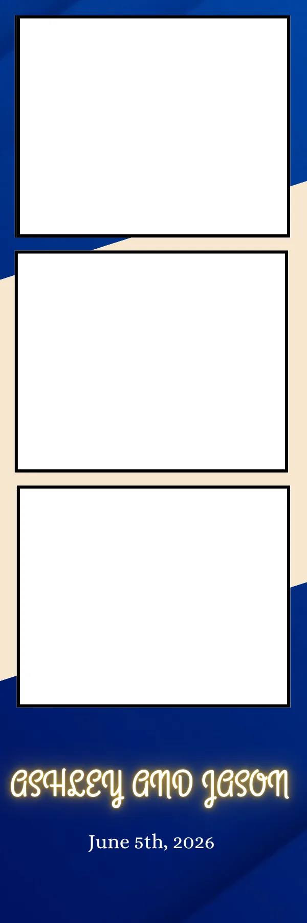 Photo booth print template 85 — custom 2x6 photo strip design