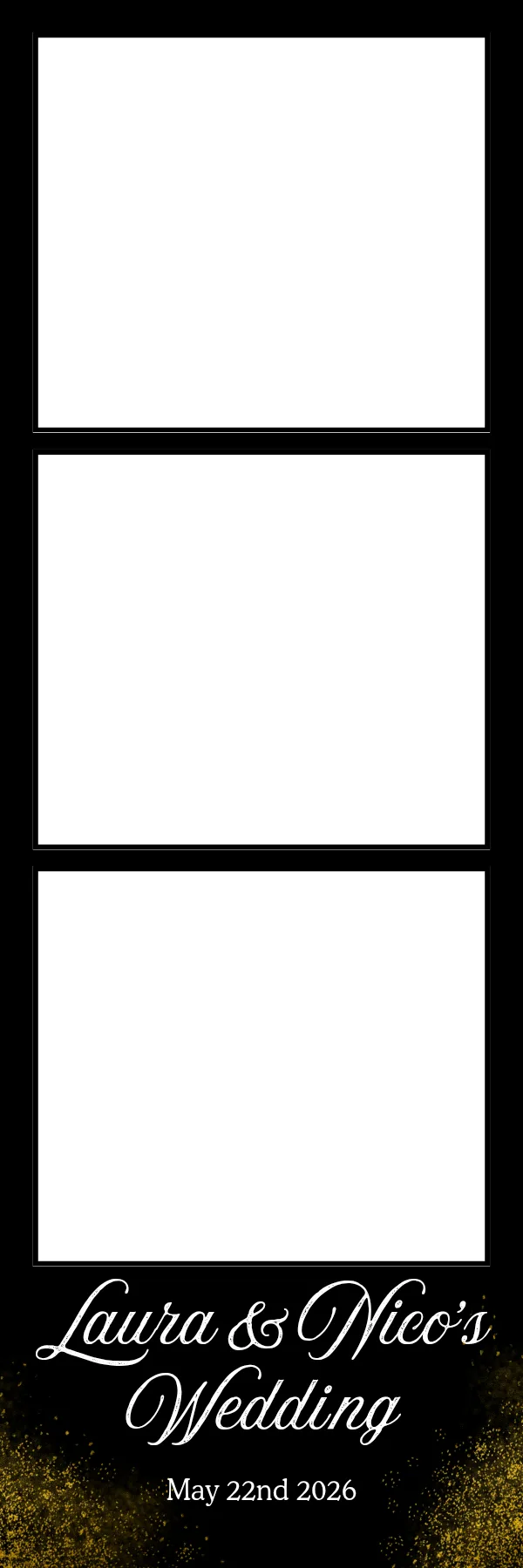 Photo booth print template 86 — custom 2x6 photo strip design