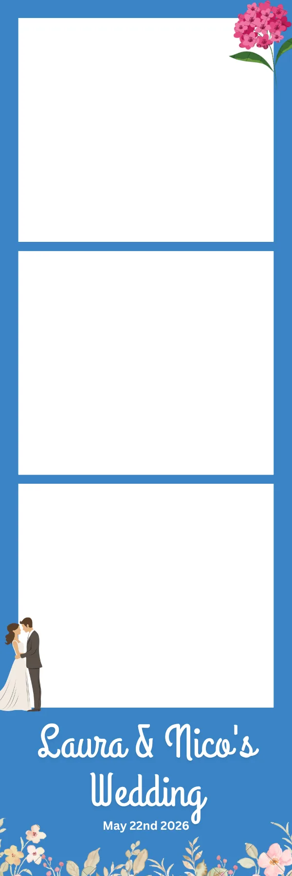 Photo booth print template 101 — custom 2x6 photo strip design