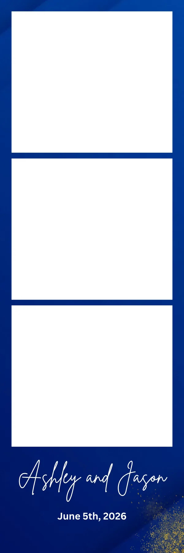 Photo booth print template 104 — custom 2x6 photo strip design