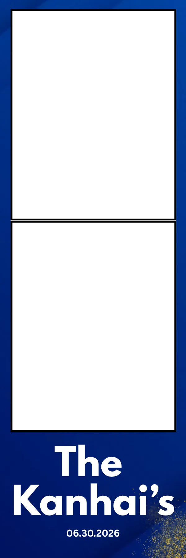 Photo booth print template 107 — custom 2x6 photo strip design