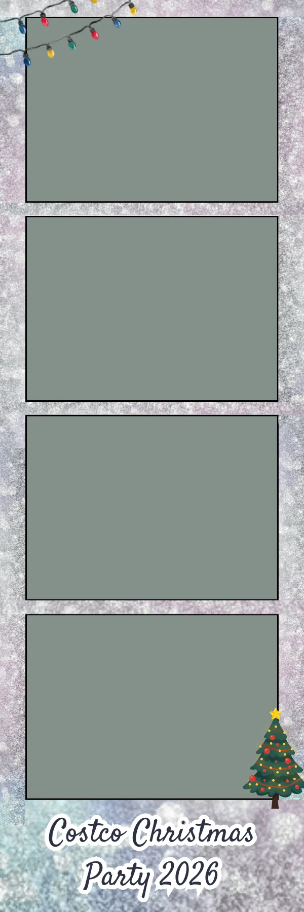 Photo booth print template 108 — custom 2x6 photo strip design