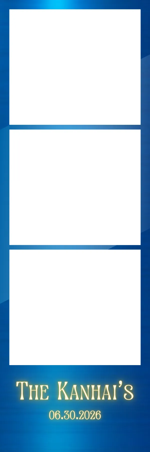 Photo booth print template 109 — custom 2x6 photo strip design
