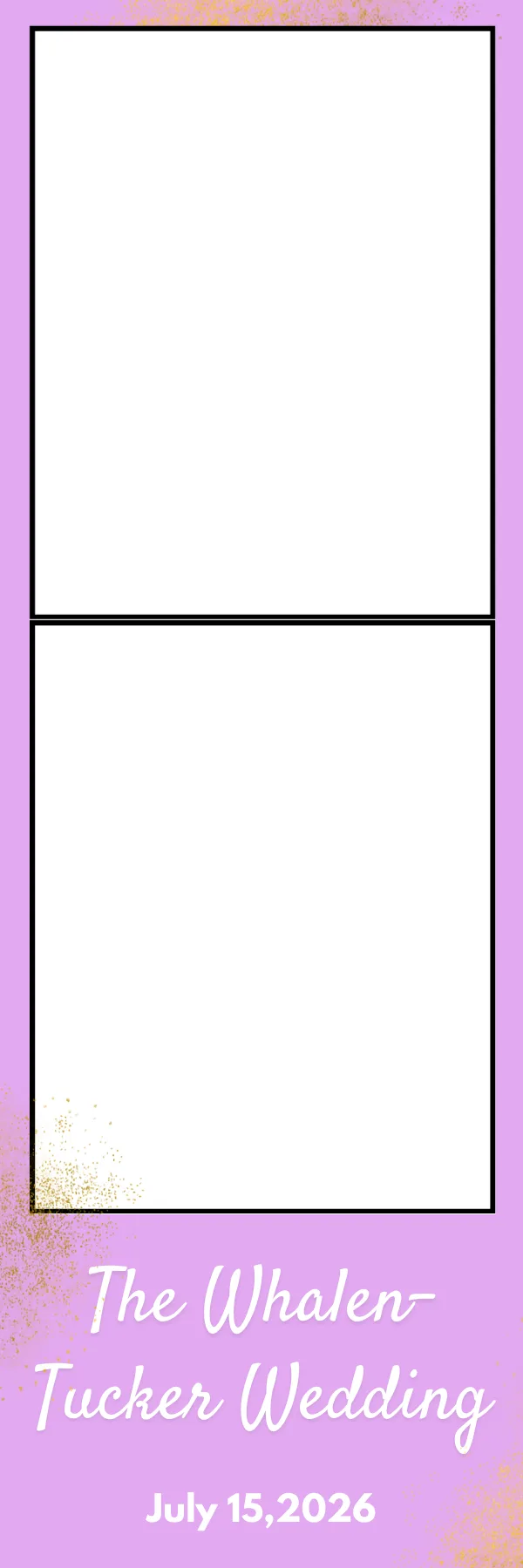 Photo booth print template 111 — custom 2x6 photo strip design