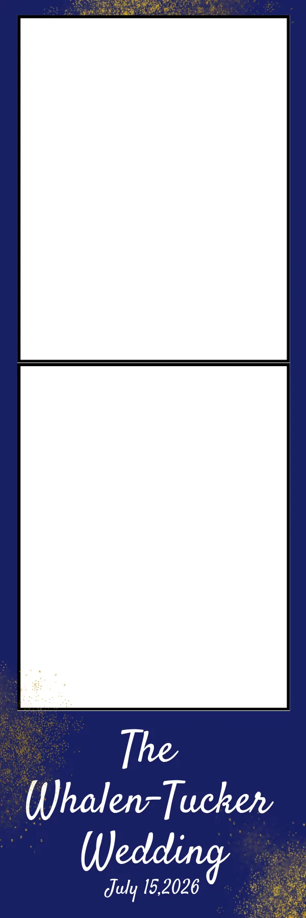 Photo booth print template 112 — custom 2x6 photo strip design