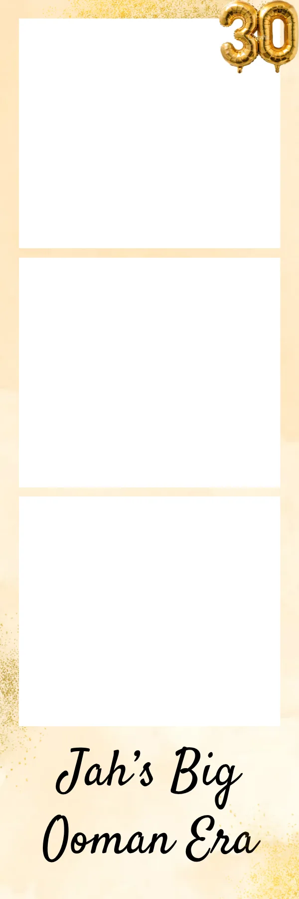 Photo booth print template 113 — custom 2x6 photo strip design
