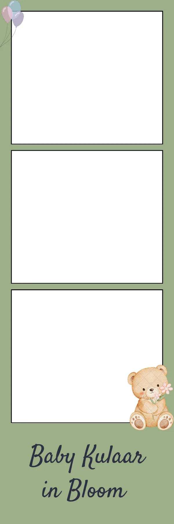 Photo booth print template 118 — custom 2x6 photo strip design