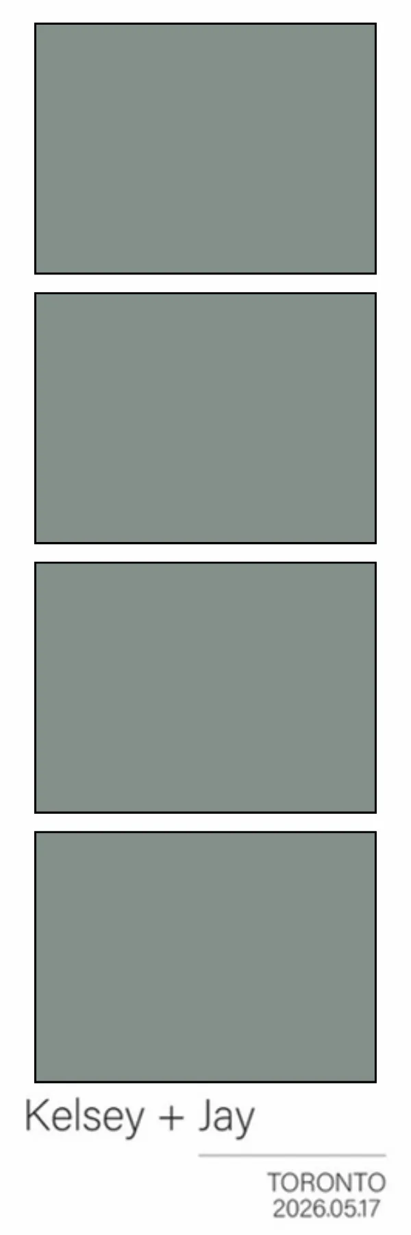 Photo booth print template 119 — custom 2x6 photo strip design