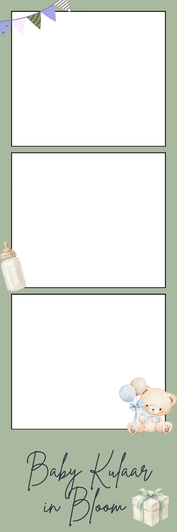 Photo booth print template 120 — custom 2x6 photo strip design