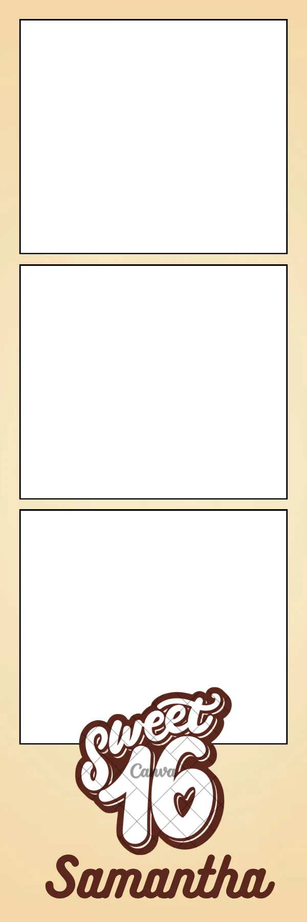 Photo booth print template 131 — custom 2x6 photo strip design