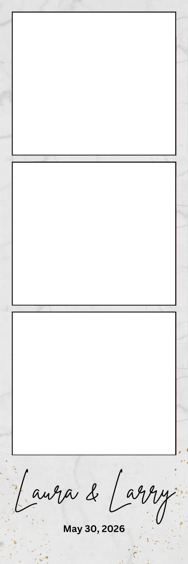 Photo booth print template 132 — custom 2x6 photo strip design