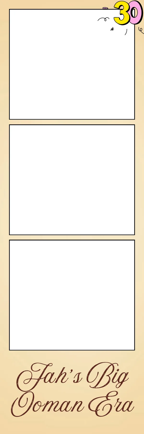 Photo booth print template 133 — custom 2x6 photo strip design