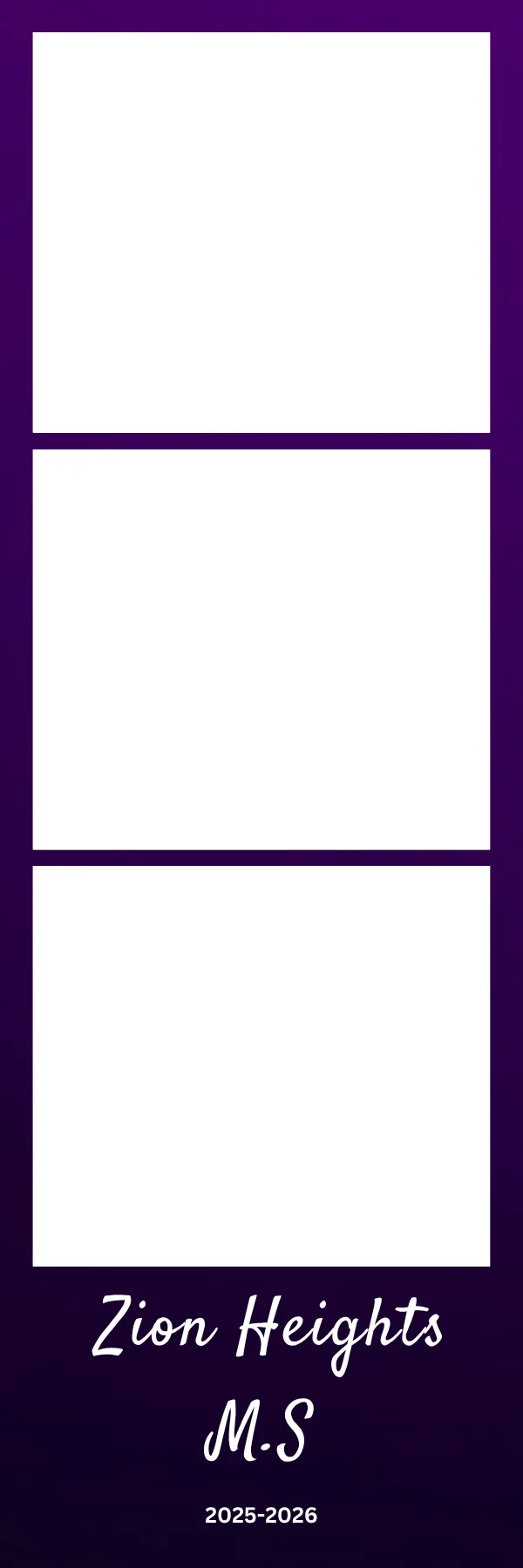 Photo booth print template 137 — custom 2x6 photo strip design