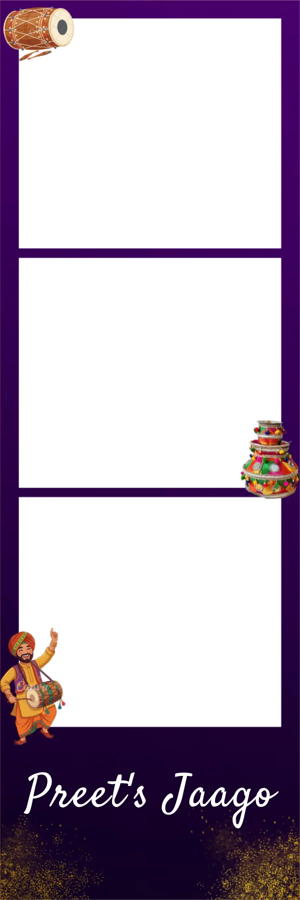 Photo booth print template 140 — custom 2x6 photo strip design