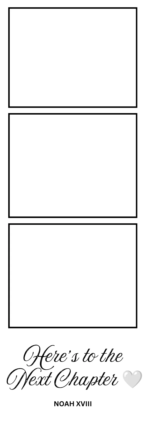 Photo booth print template 141 — custom 2x6 photo strip design