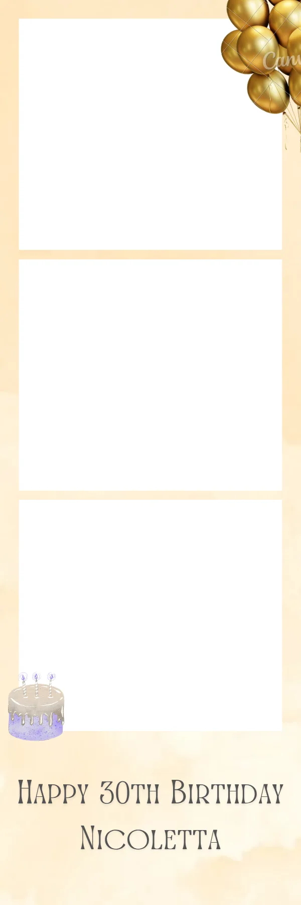 Photo booth print template 142 — custom 2x6 photo strip design