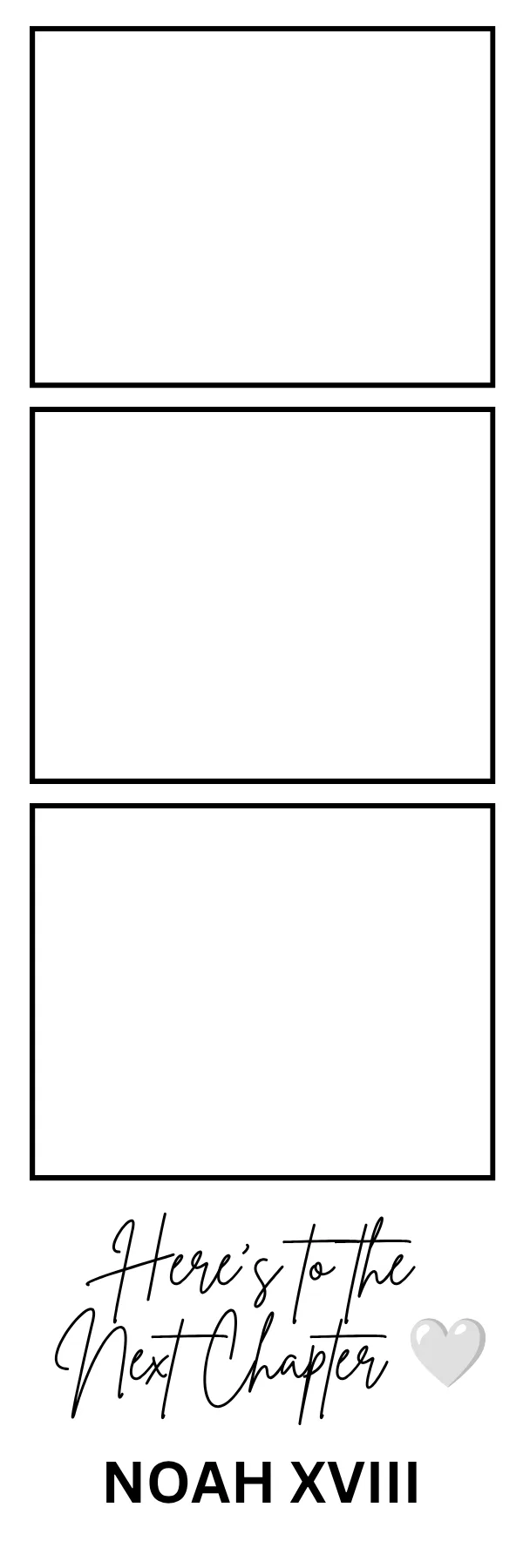 Photo booth print template 152 — custom 2x6 photo strip design