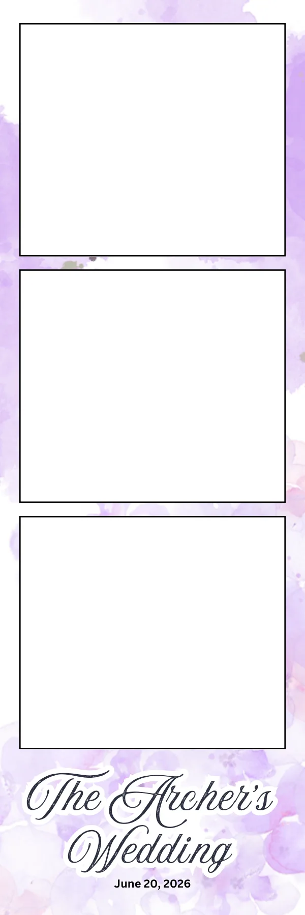 Photo booth print template 153 — custom 2x6 photo strip design